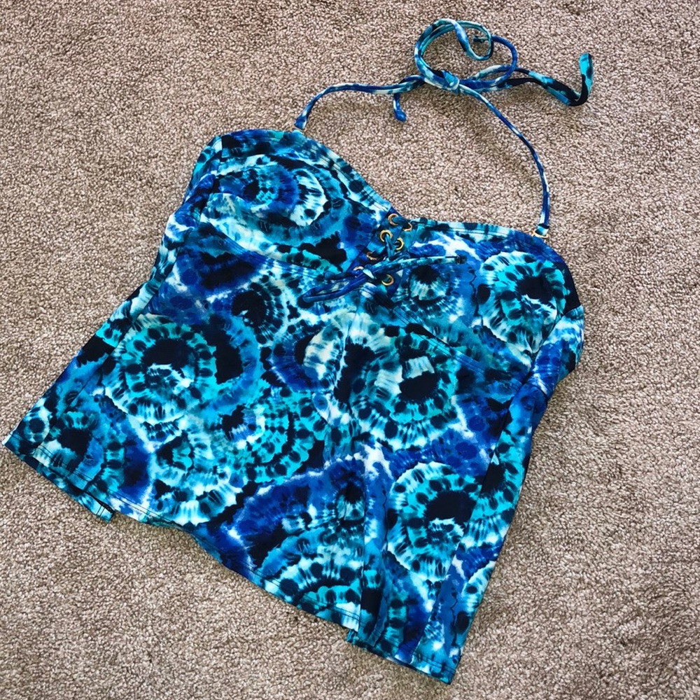 SO Blue Tye Dye Swim Top